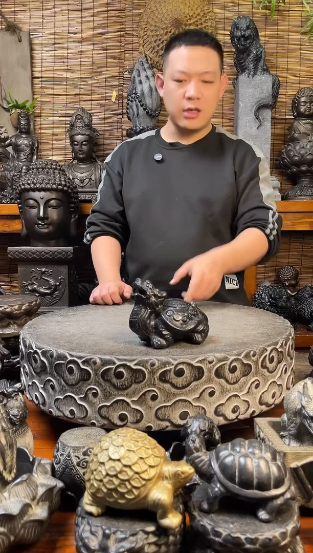 石材精*哥大象加底座天然青石雕刻