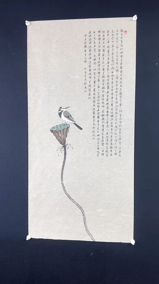 【闪购商品】国画绘画莲蓬心经