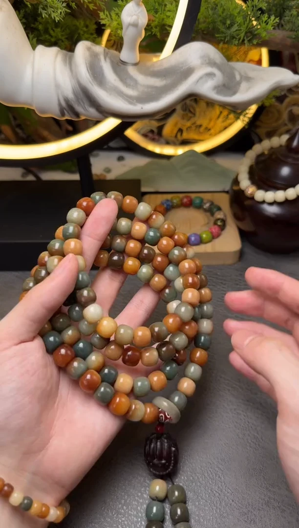 菩提根/象牙果手串敦煌问天108颗佛手