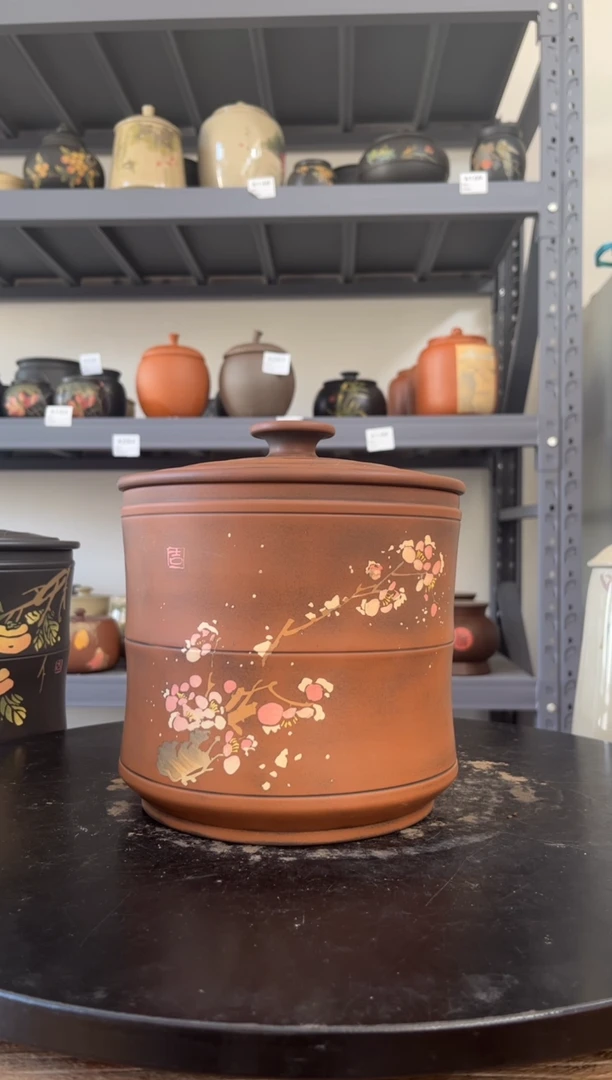 建水紫陶精品茶罐A301