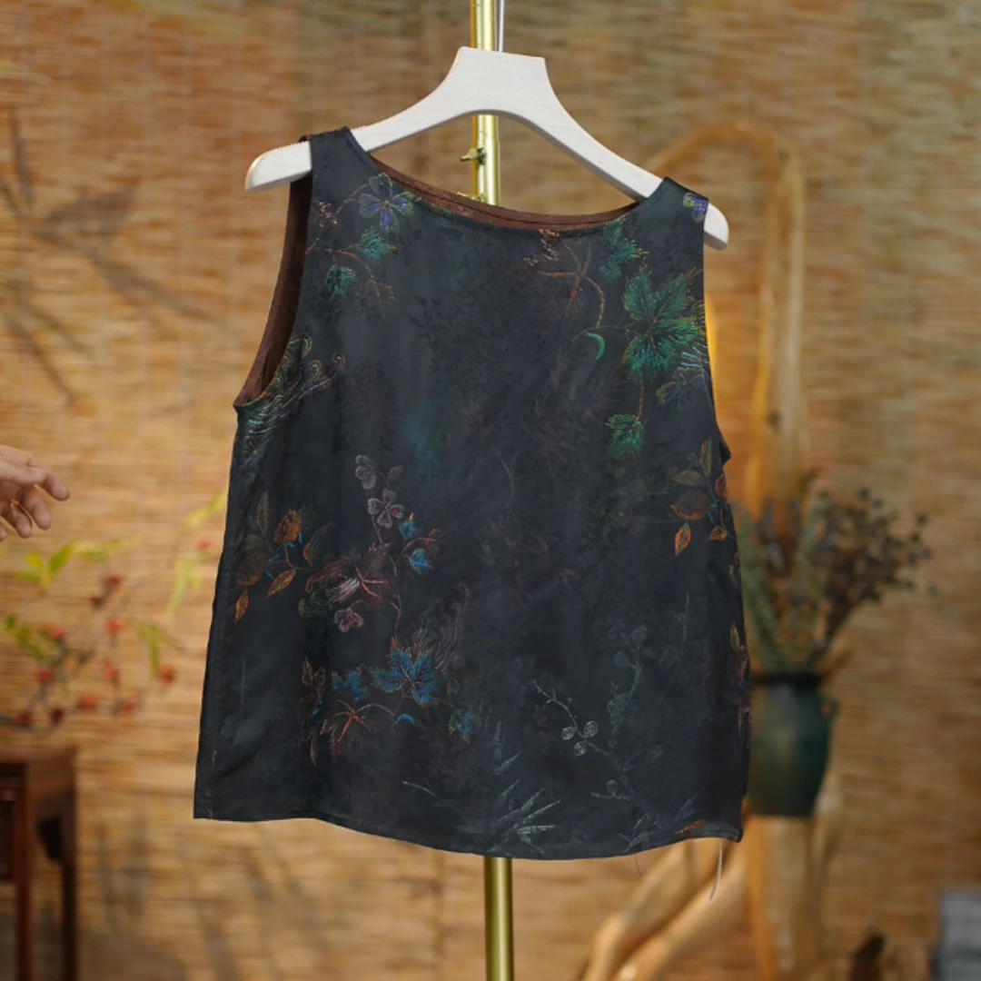 【凤栖玄】个性提花气质百搭背心60-6801凤栖玄