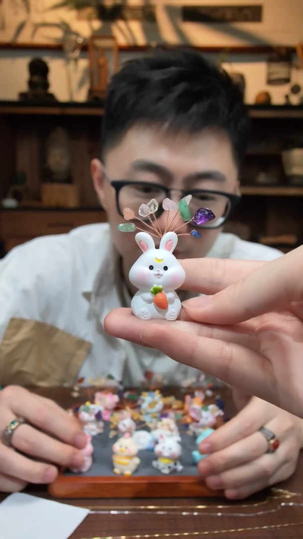 摆件未镶嵌水晶水晶生肖兔摆件SM