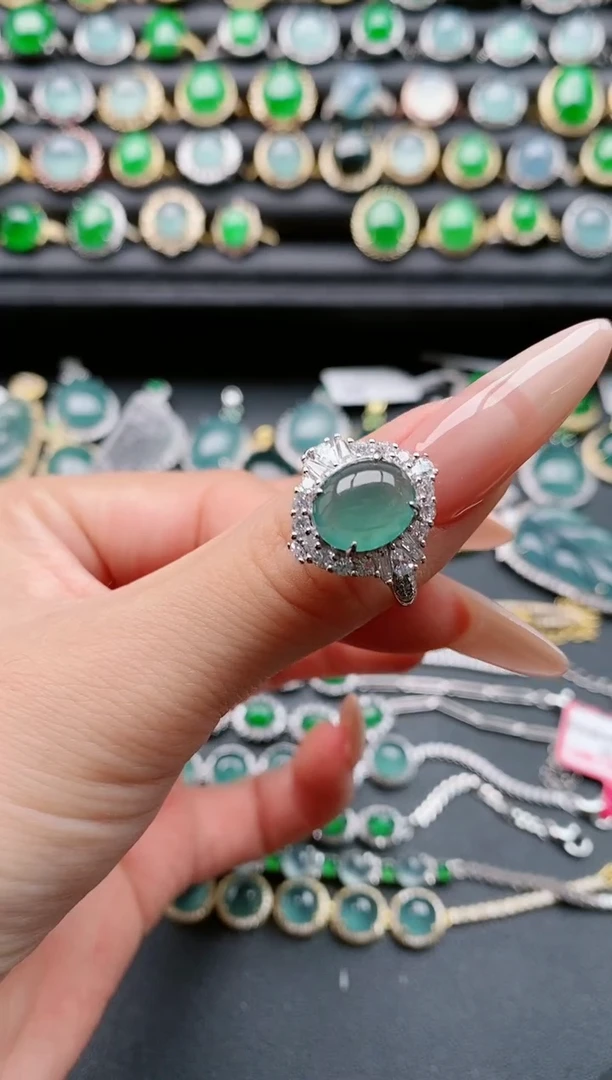 【闪购商品】翡翠戒指银S925镶嵌11111