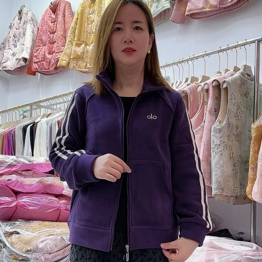 菲扬女装--时尚袖条条女士摇粒绒外套16款