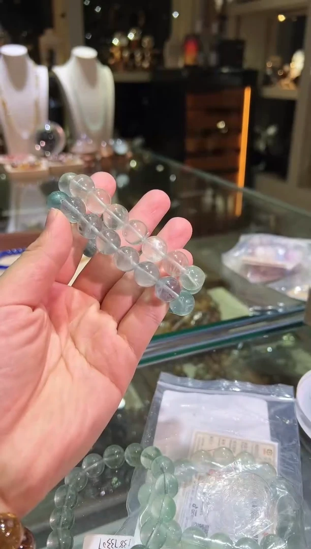 手链未镶嵌萤石13mm+绿萤石（多样性发一）
