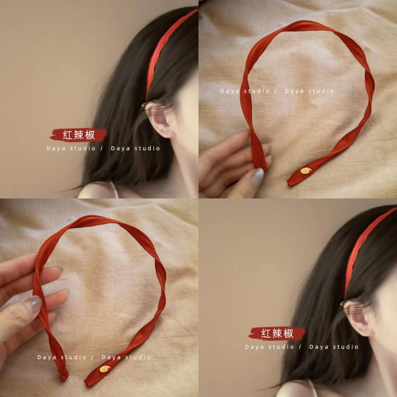一箍两戴~韩国扭扭细发箍女2025新款高级感简约发卡洗脸头箍发饰