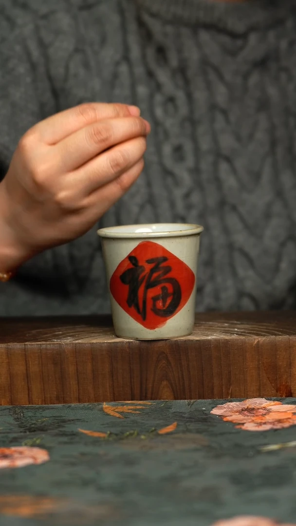 杯釉下彩手工手绘同款陶器