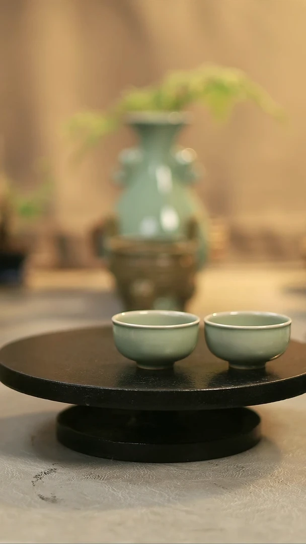 杯子瓷原产地原矿釉 品茗杯 一对 简包