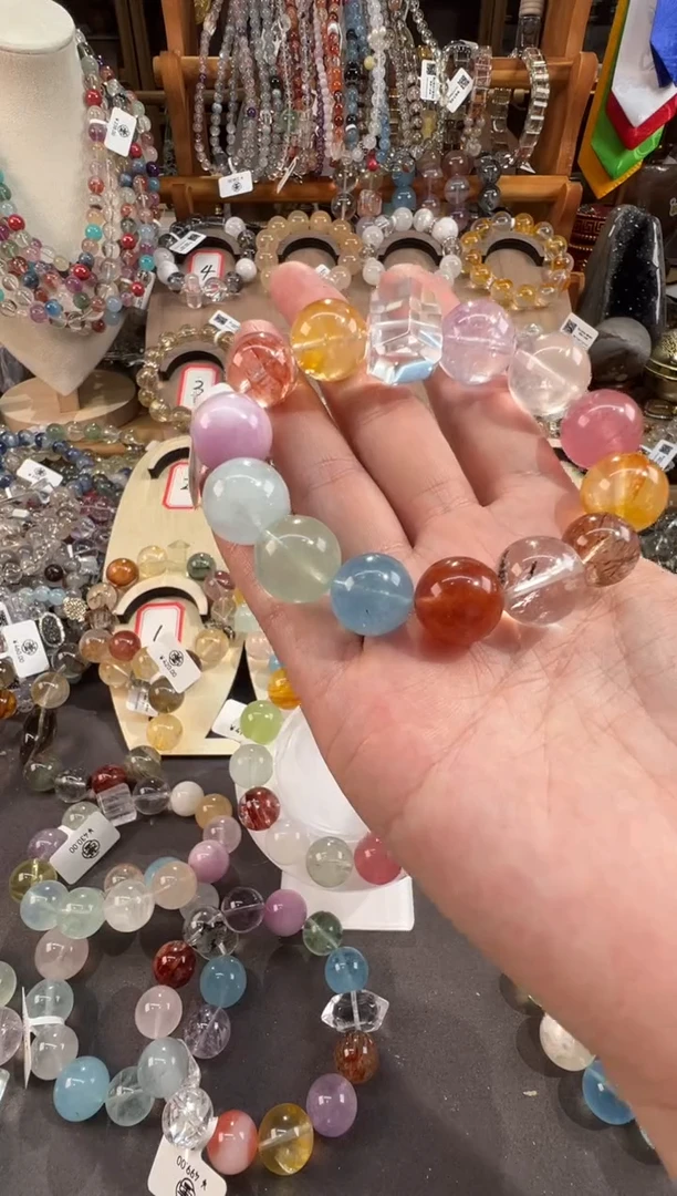 水晶手串合金定制款 天然水晶默认微瑕 糖几