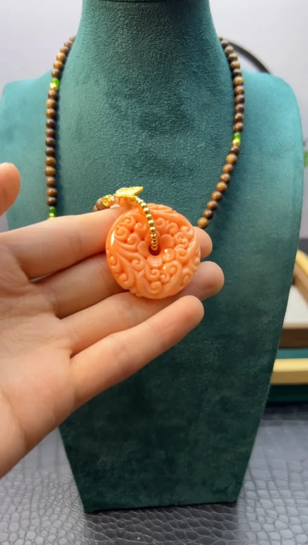 【闪购商品】玛瑙/玉髓颈饰14K金镶嵌X312