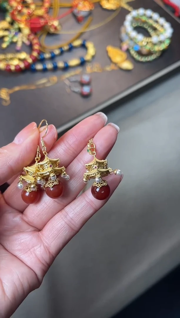 【闪购商品】347号珐琅吊坠+348号珐琅耳钩