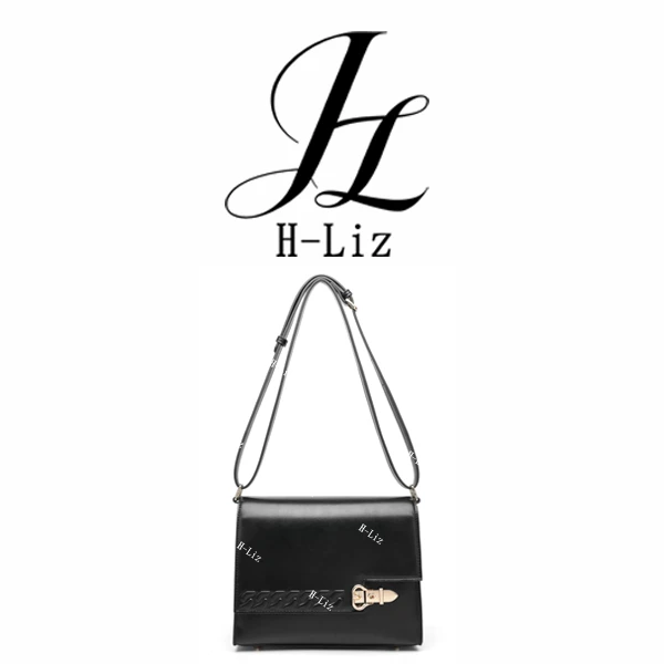 H-Liz 限定旋转锁扣马鞍包CK25705A黑色