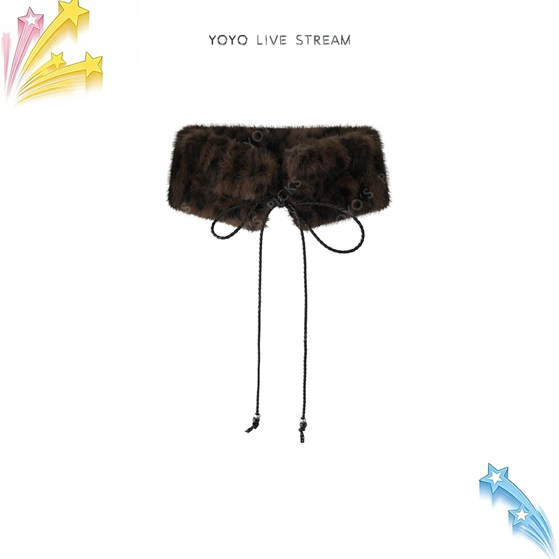 yoyo推荐4NOW OFFICIAL「搭配神器」多功能环保毛毛豹纹围脖腰封Y