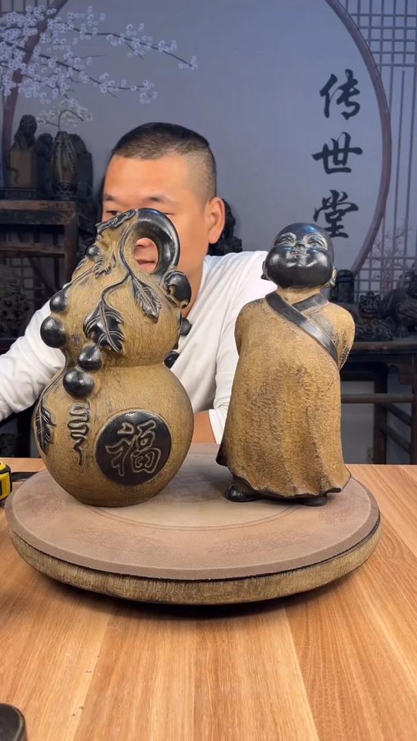 石材青石仿古葫芦一个云淡风轻一个