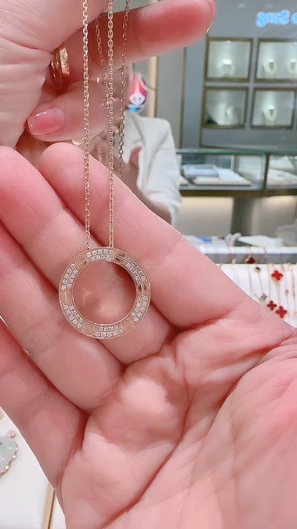 【闪购商品】钻石套链18K金镶嵌套链