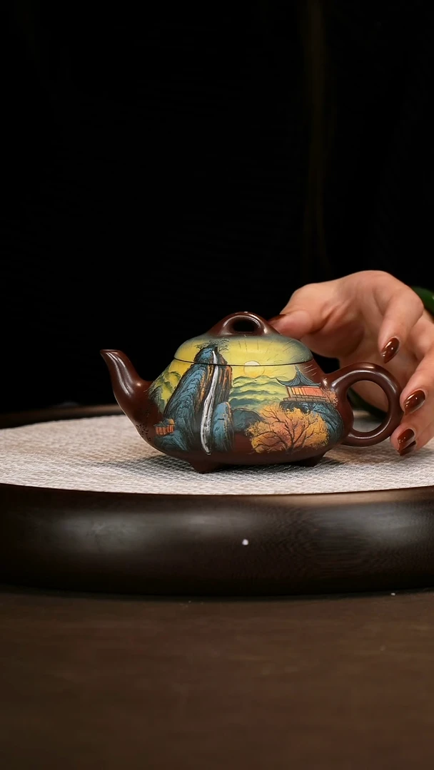 茶壶紫砂【徐秀文】紫泥汉棠石瓢   300CC