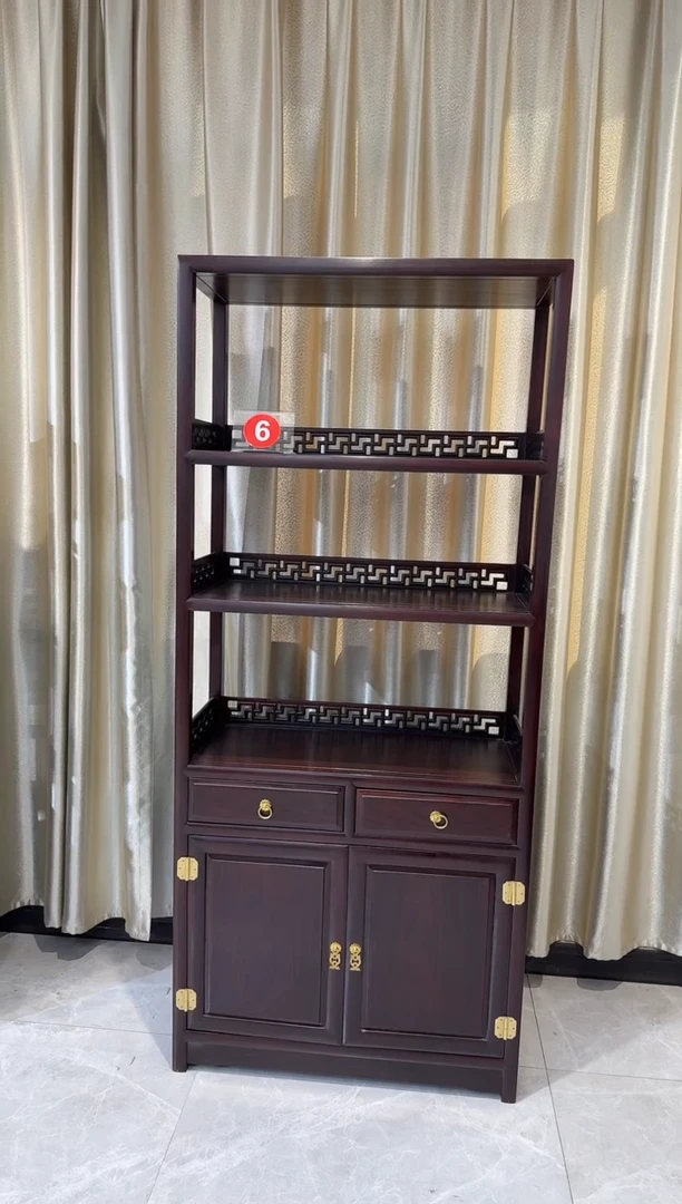 黑酸枝木类书柜宽78书柜