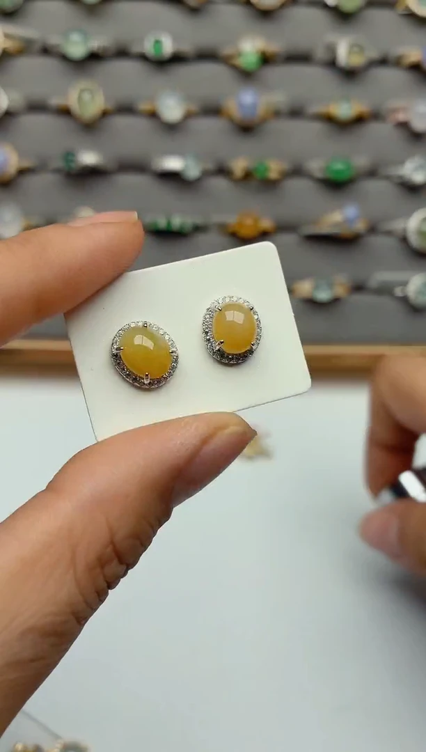 银S925镶嵌戒指翡翠.