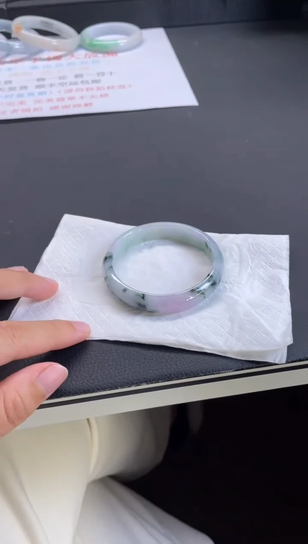 未镶嵌翡翠定制翡翠21#天然缅甸A货翡翠手镯53-54圈口