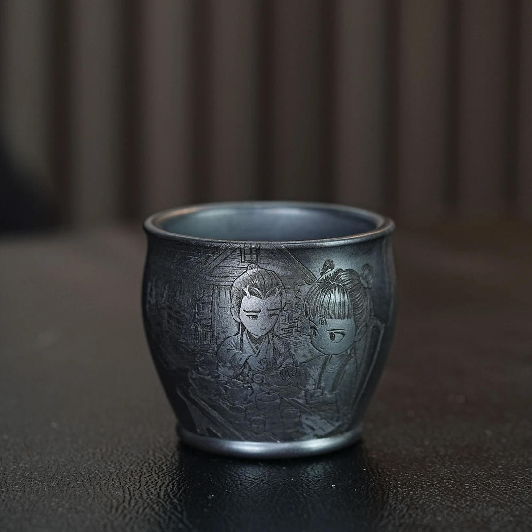 宜兴原矿石黄哪吒主人杯