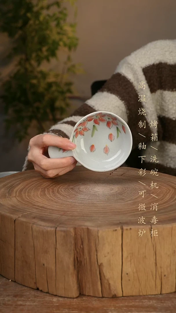 碗瓷景德镇手工手绘高温瓷釉下彩