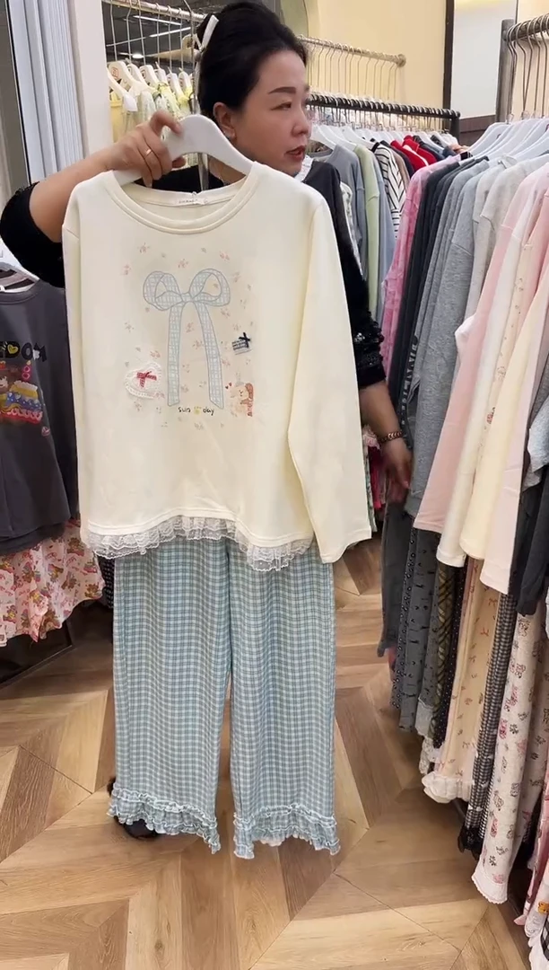棉小熊长袖长裤XL号130-160斤以下