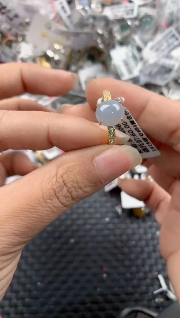 银S925镶嵌戒指翡翠10-10-10     6