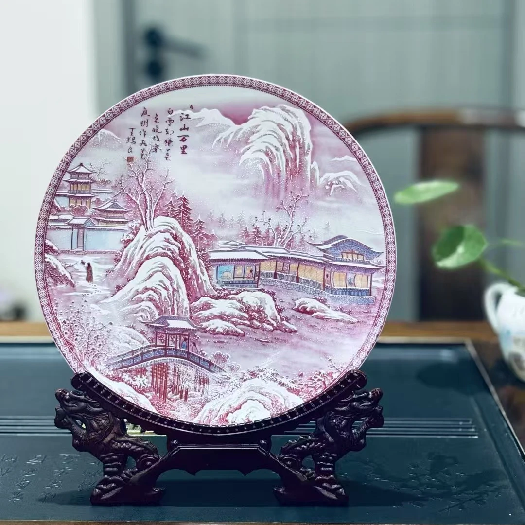 【周周严选】景德镇江山万里10英寸赏盘