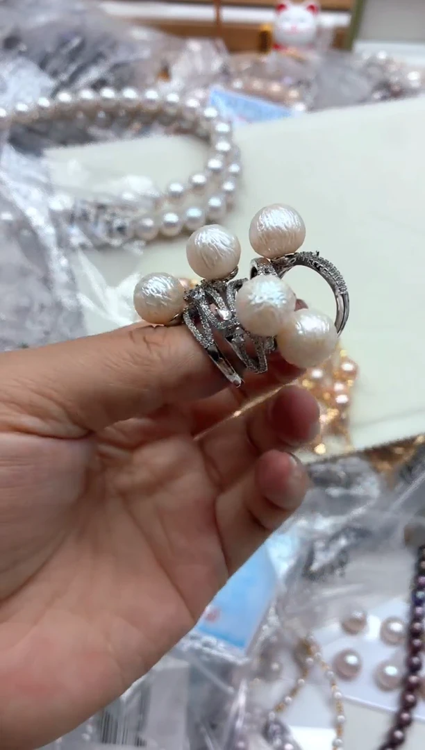 未镶嵌戒指淡水珍珠多样性发其一，非无暇