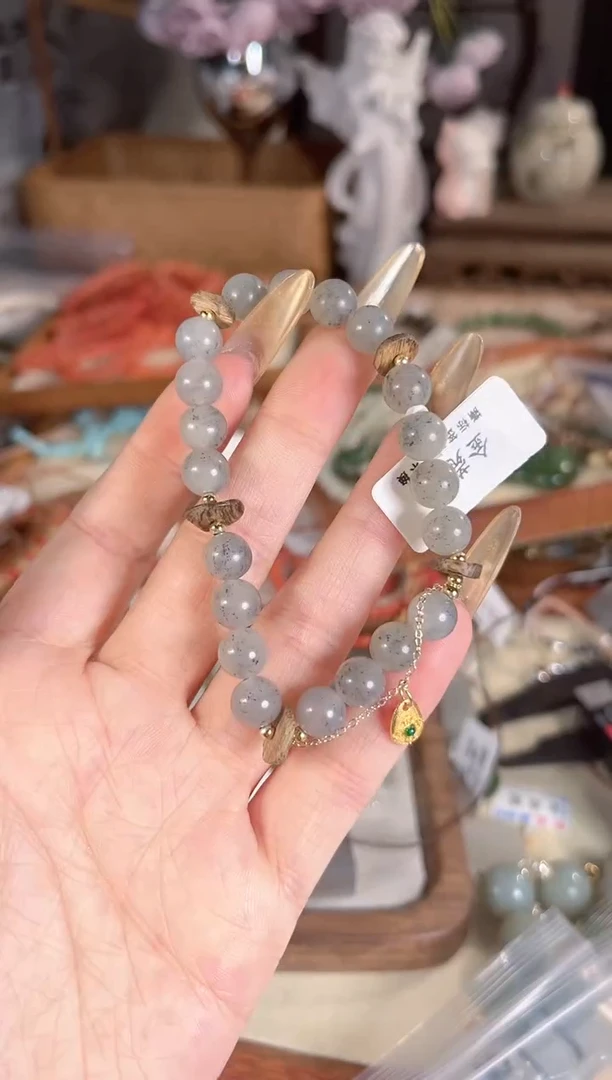 银S925镶嵌手链和田玉多样性发其一