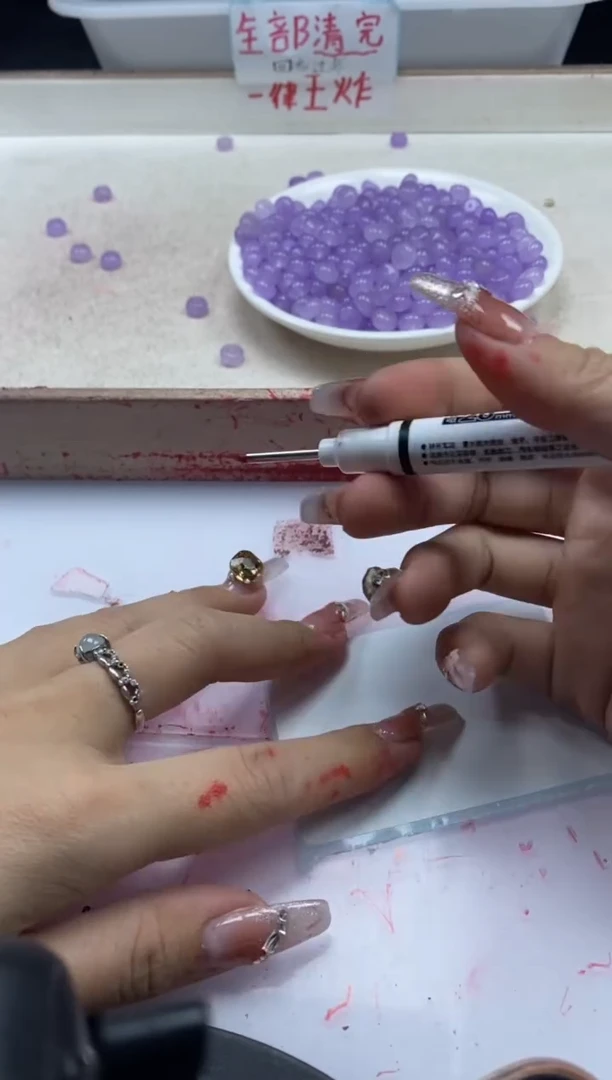 【闪购商品】玛瑙/玉髓颈饰未镶嵌w1487紫荔枝冻算盘8*5mm*30颗