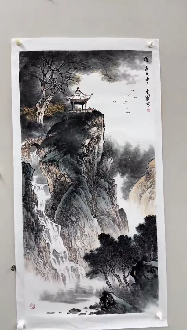 国画王东圃-国画山水8平尺