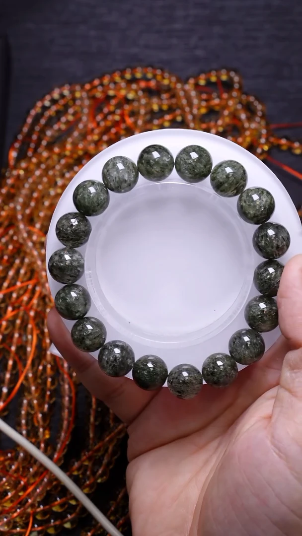 【闪购商品】水晶单圈未镶嵌Q0011绿幽灵单圈11mm