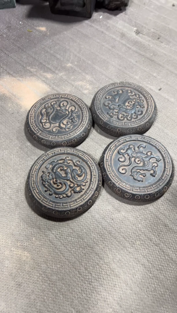 陶土【火山泥】四兽底座一套