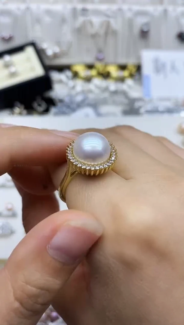 未镶嵌戒指淡水珍珠戒指多样性发其一