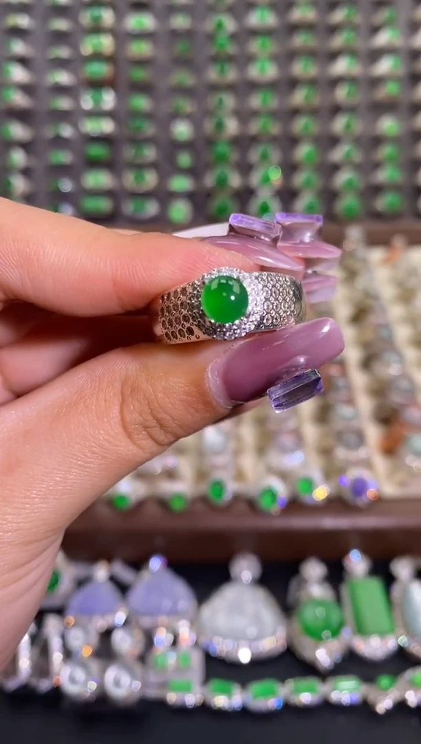 未镶嵌戒指翡翠天然缅甸A货翡翠未镶嵌 粉丝福利