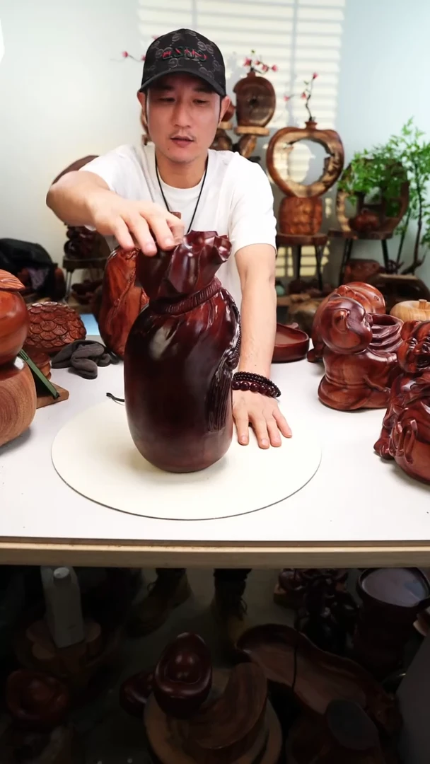 木香樟木摆件/花瓶