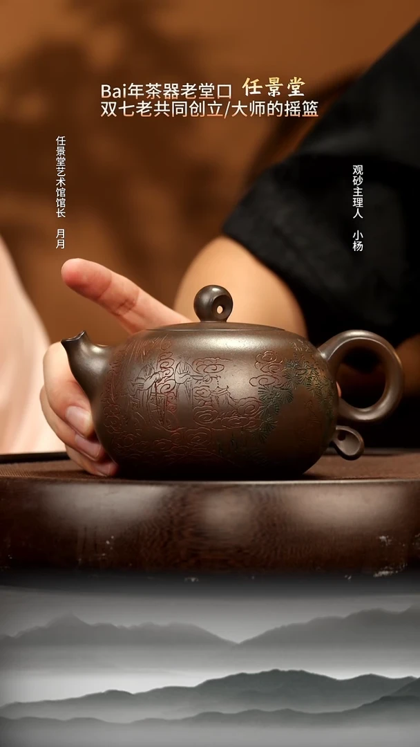 茶壶紫砂37 五色共生矿日月同辉480c 紫砂壶W