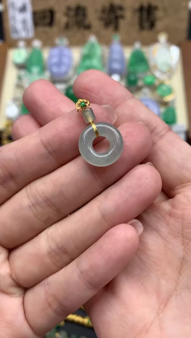 【闪购商品】翡翠颈饰18K金镶嵌65-中国好珍宝