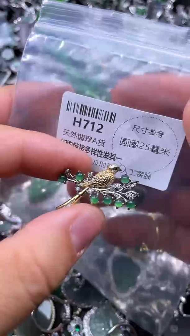 【闪购商品】翡翠颈饰未镶嵌H712胸针