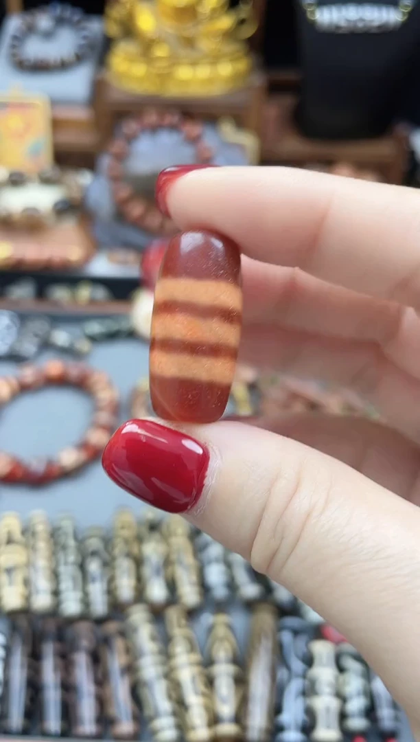未镶嵌珠珠玛瑙/玉髓?金蟾红肉药师单珠