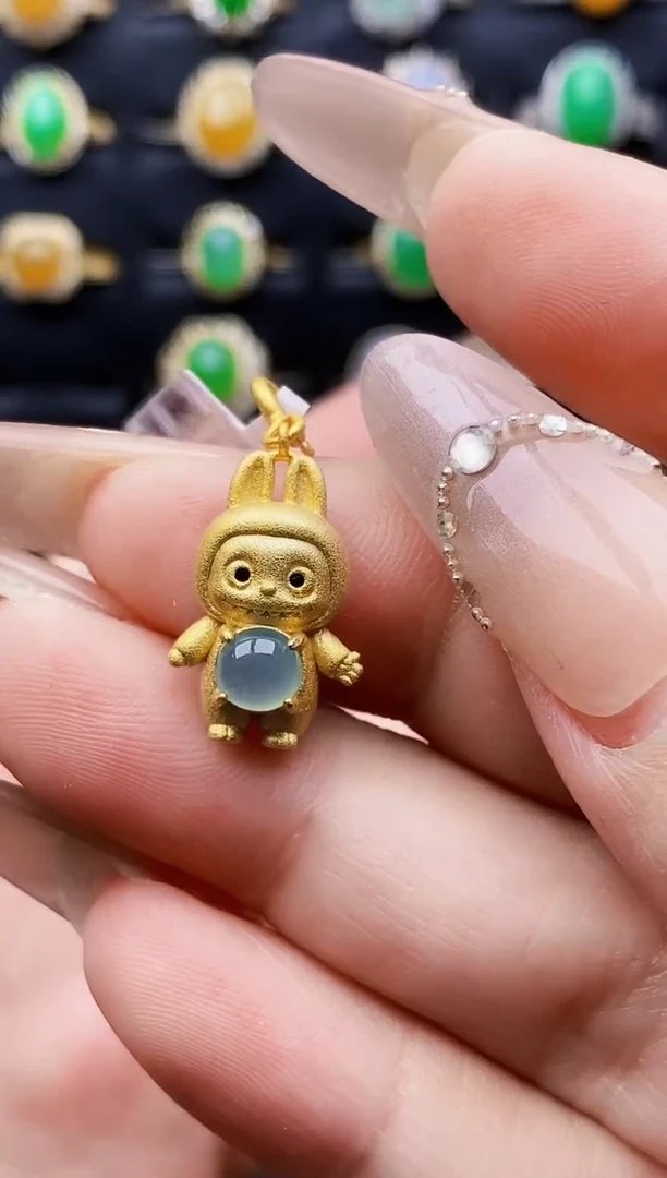 银S925镶嵌戒指翡翠0165