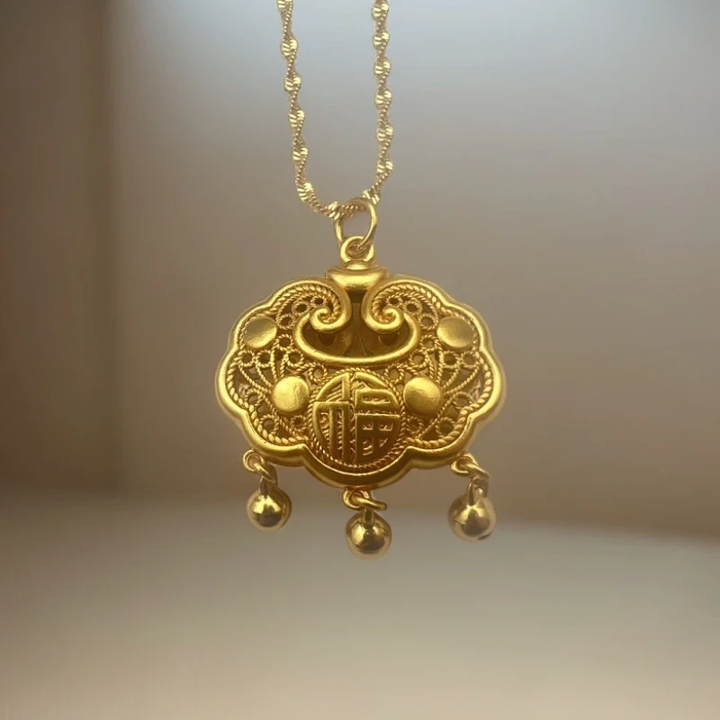 【七七专属】精时尚合金镶嵌平安锁吊坠DZ60958赠合金链