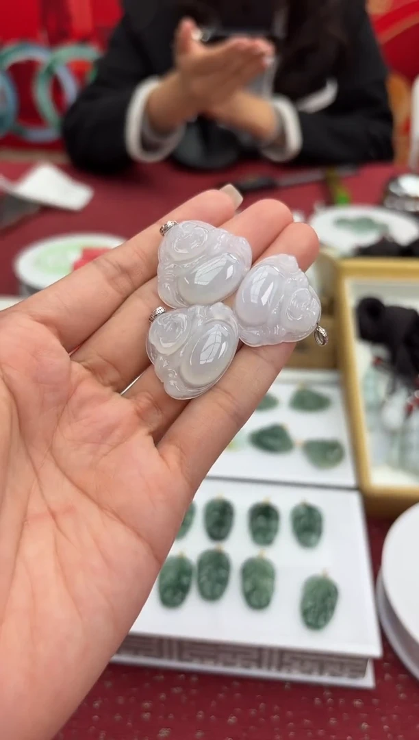 【闪购商品】翡翠挂件18K金镶嵌381433/佛公/多样性发一个/赠皮绳