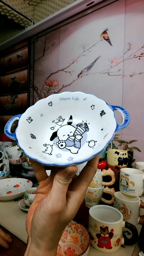 陶【孤品清货】狗狗双耳碗