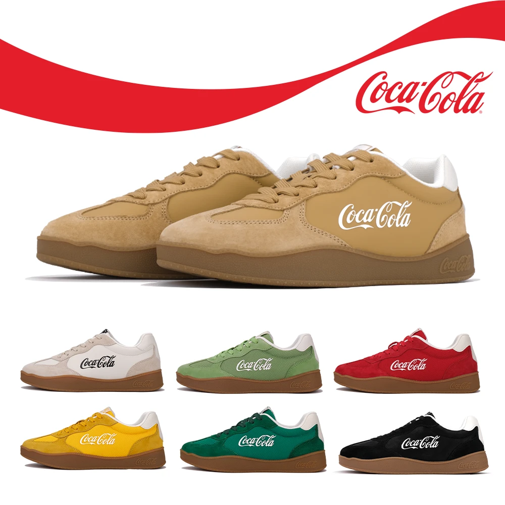 Coca-Cola/可口可乐新款复古德训鞋男女同款增高板鞋百搭