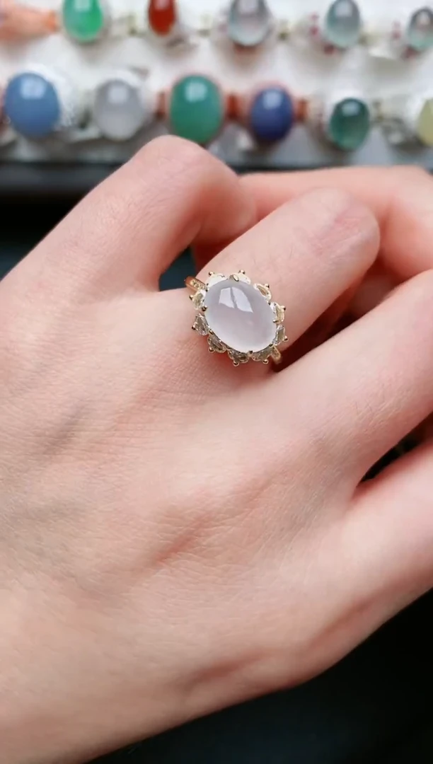 翡翠戒指银S925镶嵌....