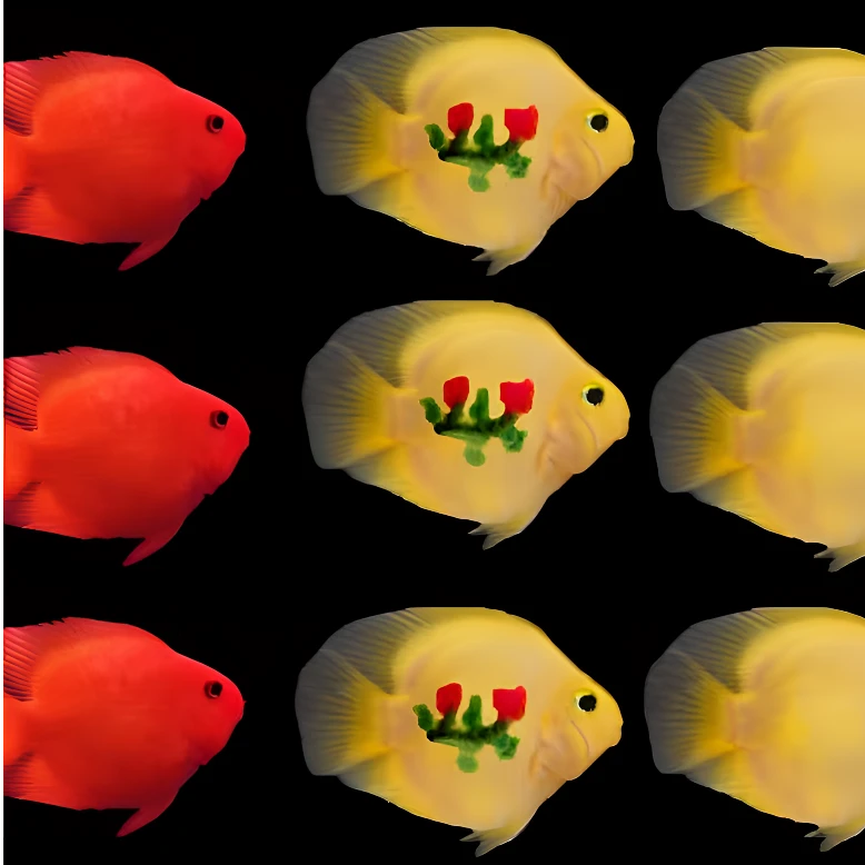 热带观赏鱼梅花鱼鹦鹉鱼黄金鹦鹉鱼雪山红白黄元宝红财神鹦鹉观赏