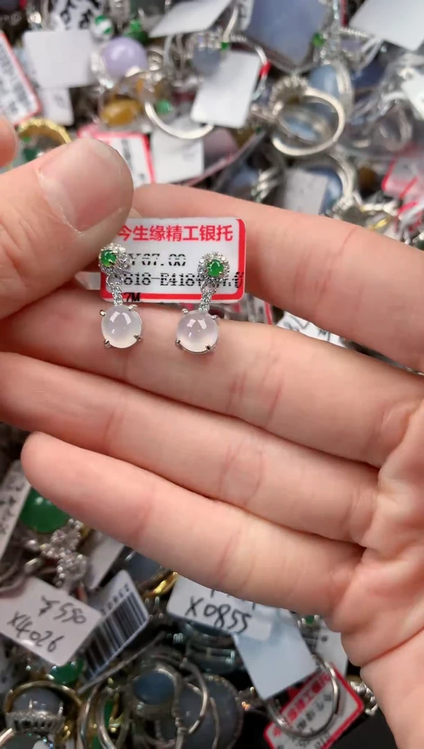 银S925镶嵌戒指翡翠10-----3