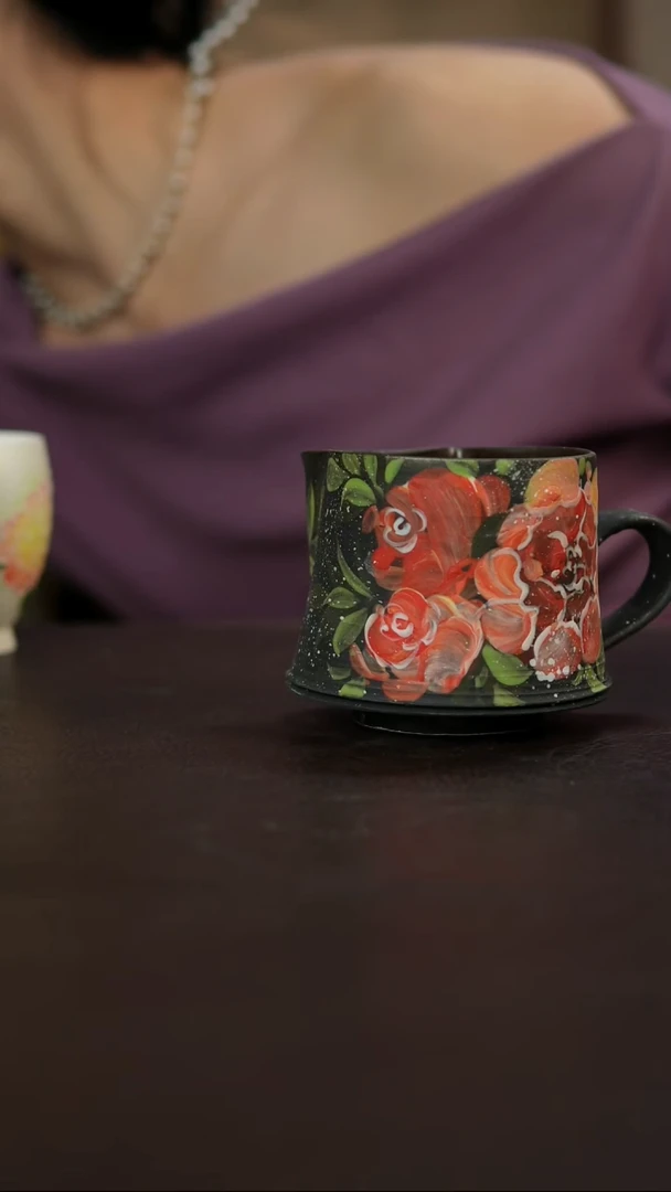 杯景德镇陶瓷杯碗柴烧多人